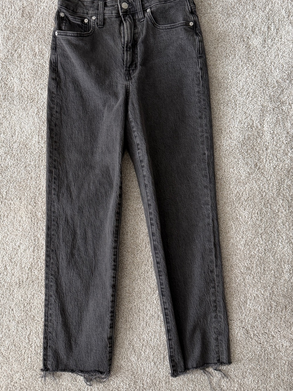 Madewell black Straight-Leg Jeans curvy perfect vintage Jean sz 27